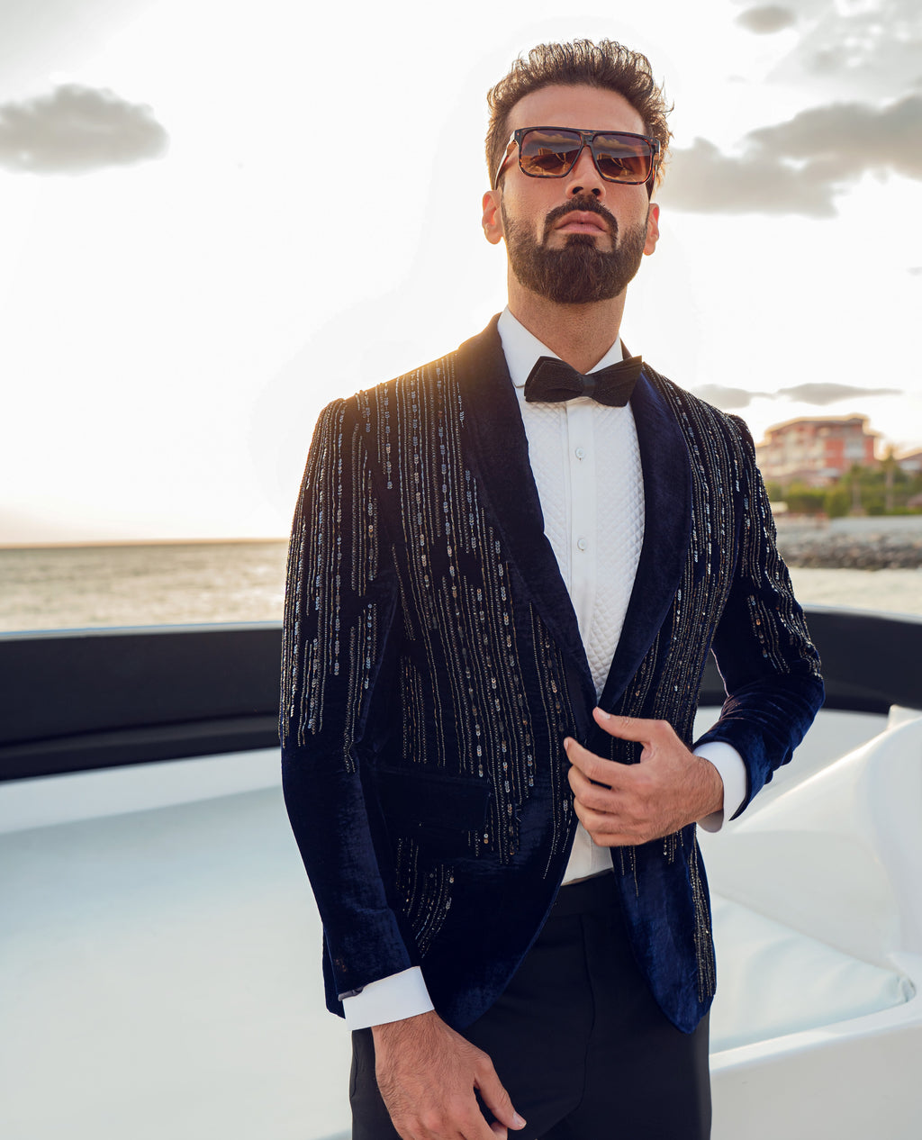 Fais Couture Dobby Formal Mens Pirnce Coat Taimur Rumi main image 1