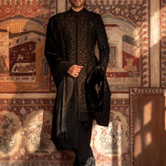 BLACK FLORAL (SHERWANI)