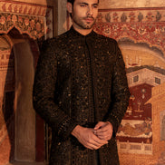 BLACK FLORAL (SHERWANI)