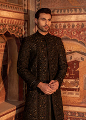 BLACK FLORAL (SHERWANI)